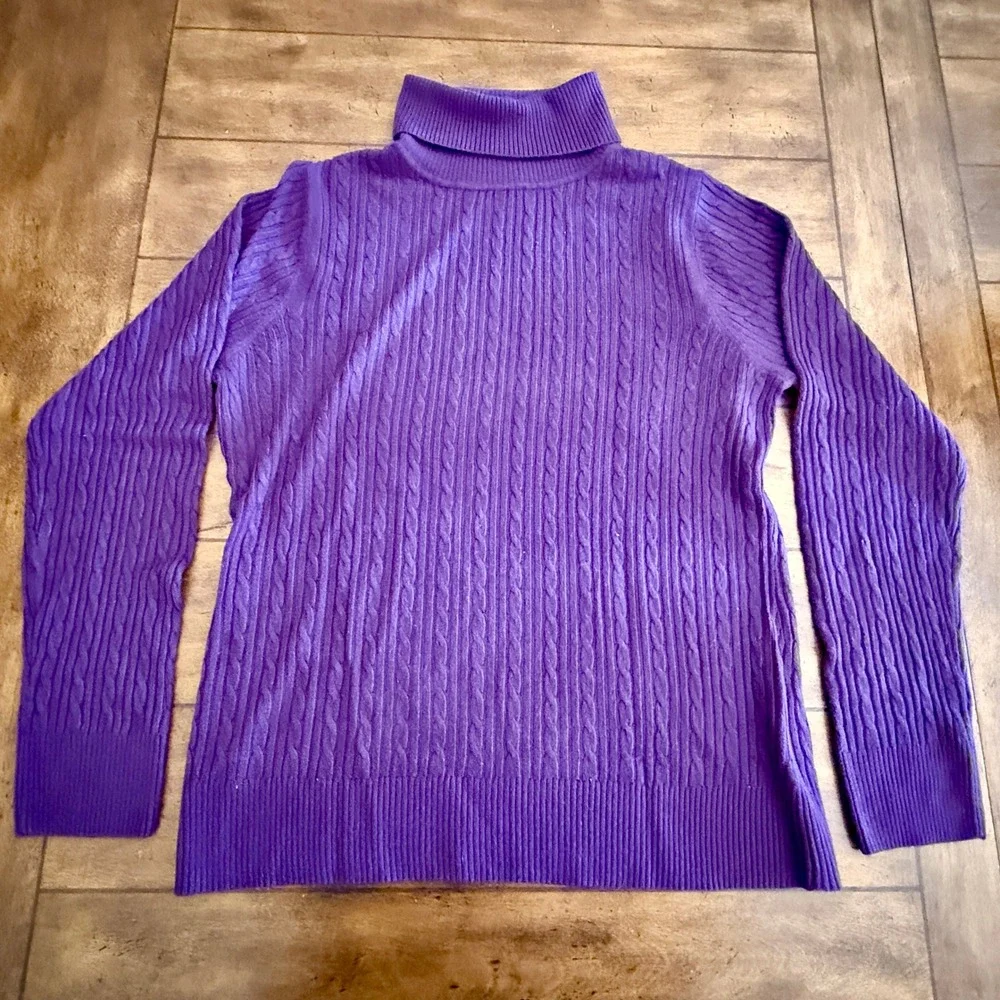 Lot of 3 Diff Used Turtle Neck Sweaters All Sz Large:  INC, Apt 9, Croft &Barrow